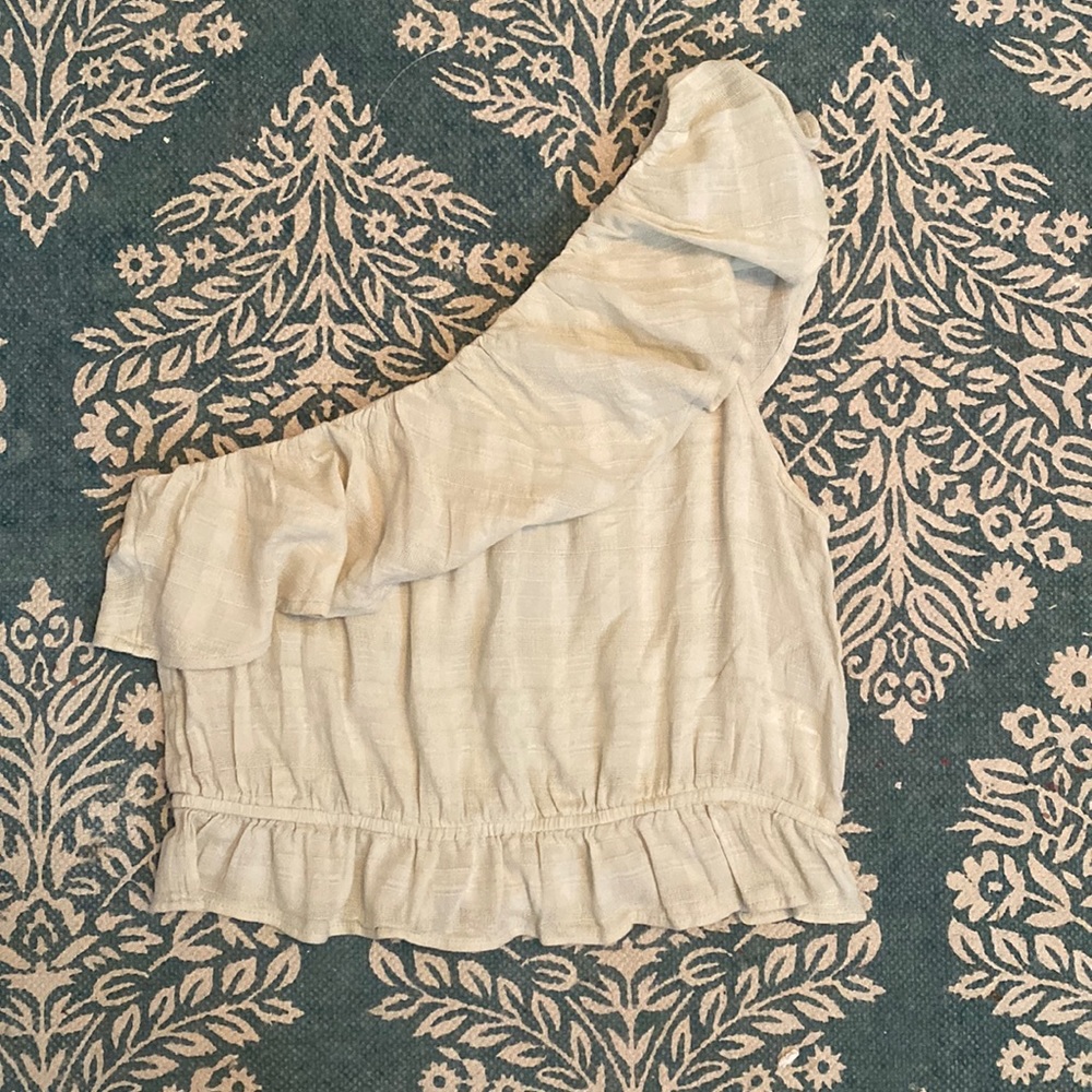 Sage Green One Shoulder American Eagle Top Size L